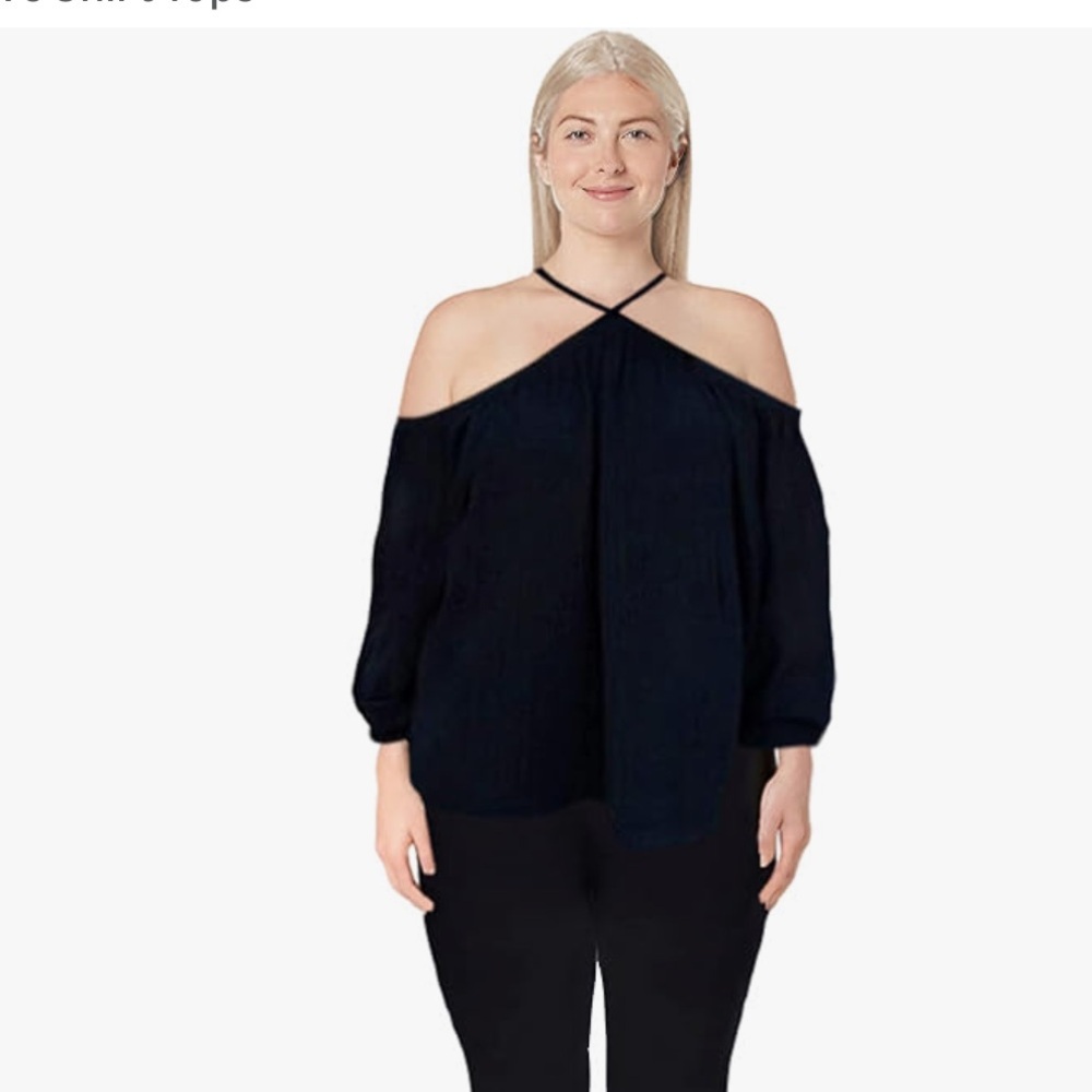 Stylish Black Halter Women's Blouse
